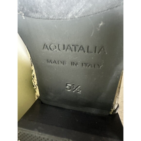 Aquatalia Fuoco Cream Black Snake Print Leather Ankle Booties Women's 5.5 - Picture 10 of 12